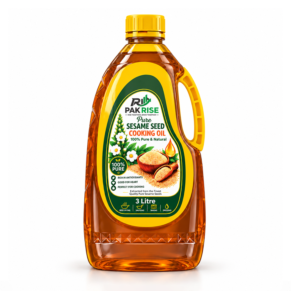 PAK RISE Cold-Pressed Sesame Seed Oil — 3 Litre Best Value Pack